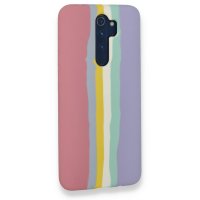 Newface Xiaomi Redmi Note 8 Pro Kılıf Ebruli Lansman Silikon - Pembe-Lila