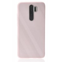 Newface Xiaomi Redmi Note 8 Pro Kılıf Glass Kapak - Pembe