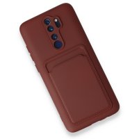 Newface Xiaomi Redmi Note 8 Pro Kılıf Kelvin Kartvizitli Silikon - Bordo