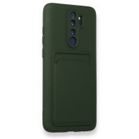 Newface Xiaomi Redmi Note 8 Pro Kılıf Kelvin Kartvizitli Silikon - Koyu Yeşil