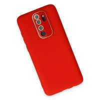 Newface Xiaomi Redmi Note 8 Pro Kılıf Lansman Glass Kapak - Kırmızı