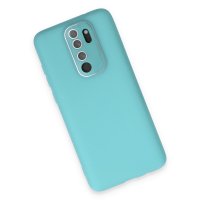 Newface Xiaomi Redmi Note 8 Pro Kılıf Lansman Glass Kapak - Turkuaz