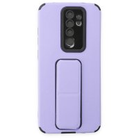 Newface Xiaomi Redmi Note 8 Pro Kılıf Mega Standlı Silikon - Lila