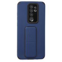 Newface Xiaomi Redmi Note 8 Pro Kılıf Mega Standlı Silikon - Mavi