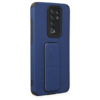Newface Xiaomi Redmi Note 8 Pro Kılıf Mega Standlı Silikon - Mavi