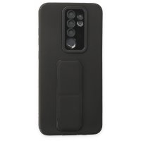 Newface Xiaomi Redmi Note 8 Pro Kılıf Mega Standlı Silikon - Siyah