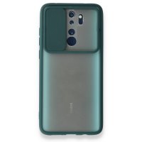 Newface Xiaomi Redmi Note 8 Pro Kılıf Palm Buzlu Kamera Sürgülü Silikon - Yeşil