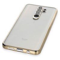 Newface Xiaomi Redmi Note 8 Pro Kılıf Razer Lensli Silikon - Gold