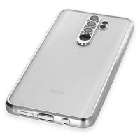 Newface Xiaomi Redmi Note 8 Pro Kılıf Razer Lensli Silikon - Gümüş