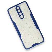 Newface Xiaomi Redmi Note 8 Pro Kılıf Platin Simli Silikon - Lacivert