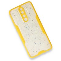 Newface Xiaomi Redmi Note 8 Pro Kılıf Platin Simli Silikon - Sarı