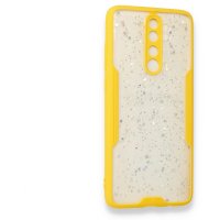 Newface Xiaomi Redmi Note 8 Pro Kılıf Platin Simli Silikon - Sarı