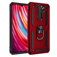 Newface Xiaomi Redmi Note 8 Pro Kılıf Sofya Yüzüklü Silikon Kapak - Kırmızı