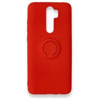 Newface Xiaomi Redmi Note 8 Pro Kılıf Viktor Yüzüklü Silikon - Kırmızı
