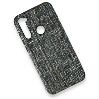 Newface Xiaomi Redmi Note 8T Kılıf Ottoman Kumaş Silikon - Mavi