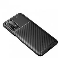 Newface Xiaomi Redmi Note 9 4G Kılıf Auto Focus Karbon Kapak - Siyah