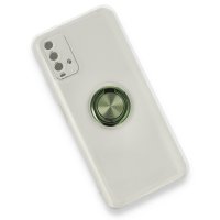 Newface Xiaomi Redmi 9T Kılıf Gros Yüzüklü Silikon - Yeşil