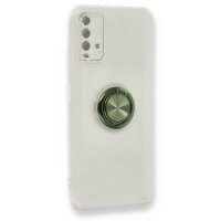 Newface Xiaomi Redmi 9T Kılıf Gros Yüzüklü Silikon - Yeşil