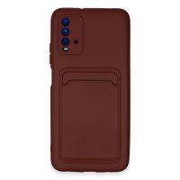 Newface Xiaomi Redmi Note 9 4G Kılıf Kelvin Kartvizitli Silikon - Bordo