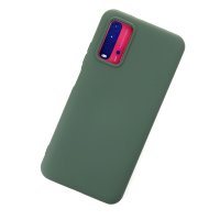 Newface Xiaomi Redmi Note 9 4G Kılıf Nano içi Kadife Silikon - Koyu Yeşil
