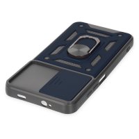 Newface Xiaomi Redmi Note 9 4G Kılıf Pars Lens Yüzüklü Silikon - Lacivert