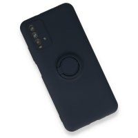 Newface Xiaomi Redmi Note 9 4G Kılıf Viktor Yüzüklü Silikon - Lacivert