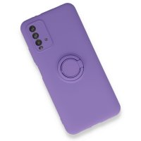 Newface Xiaomi Redmi Note 9 4G Kılıf Viktor Yüzüklü Silikon - Mor