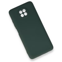 Newface Xiaomi Redmi Note 9 5G Kılıf Nano içi Kadife Silikon - Koyu Yeşil