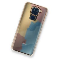 Newface Xiaomi Redmi Note 9 Kılıf Çiçekli Silikon - Kırmızı