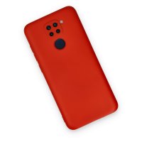 Newface Xiaomi Redmi Note 9 Kılıf Nano içi Kadife Silikon - Kırmızı