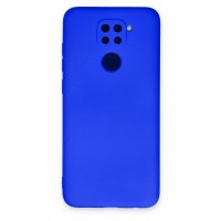 Newface Xiaomi Redmi Note 9 Kılıf Nano içi Kadife  Silikon - Koyu Mavi