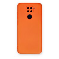 Newface Xiaomi Redmi Note 9 Kılıf Nano içi Kadife  Silikon - Turuncu