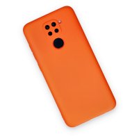 Newface Xiaomi Redmi Note 9 Kılıf Nano içi Kadife Silikon - Turuncu