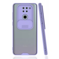 Newface Xiaomi Redmi Note 9 Kılıf Platin Kamera Koruma Silikon - Lila