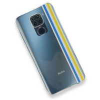 Newface Xiaomi Redmi Note 9 Kılıf Prime Silikon - Mavi-Sarı