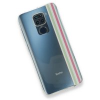 Newface Xiaomi Redmi Note 9 Kılıf Prime Silikon - Yeşil-Pembe