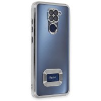 Newface Xiaomi Redmi Note 9 Kılıf Slot Silikon - Gümüş