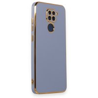 Newface Xiaomi Redmi Note 9 Kılıf Volet Silikon - Mavi