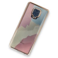 Newface Xiaomi Redmi Note 9 Pro Kılıf Çiçekli Silikon - Buz Mavi