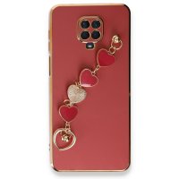 Newface Xiaomi Redmi Note 9 Pro Kılıf Esila Silikon - Kırmızı