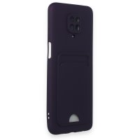Newface Xiaomi Redmi Note 9 Pro Kılıf Kelvin Kartvizitli Silikon - Derin Mor