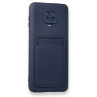 Newface Xiaomi Redmi Note 9 Pro Kılıf Kelvin Kartvizitli Silikon - Lacivert