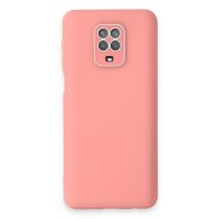 Newface Xiaomi Redmi Note 9 Pro Kılıf Lansman Glass Kapak - Pembe