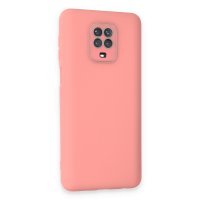 Newface Xiaomi Redmi Note 9 Pro Kılıf Lansman Glass Kapak - Pembe