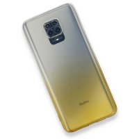 Newface Xiaomi Redmi Note 9 Pro Kılıf Lüx Çift Renkli Silikon - Sarı