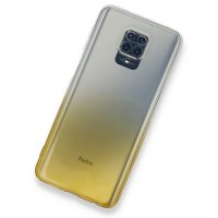 Newface Xiaomi Redmi Note 9 Pro Kılıf Lüx Çift Renkli Silikon - Sarı