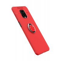 Newface Xiaomi Redmi Note 9 Pro Kılıf Range Yüzüklü Silikon - Kırmızı