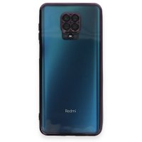 Newface Xiaomi Redmi Note 9 Pro Kılıf Razer Lensli Silikon - Mor