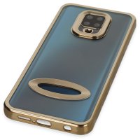 Newface Xiaomi Redmi Note 9 Pro Kılıf Slot Silikon - Gold