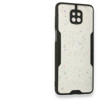 Newface Xiaomi Redmi Note 9S Kılıf Platin Simli Silikon - Siyah